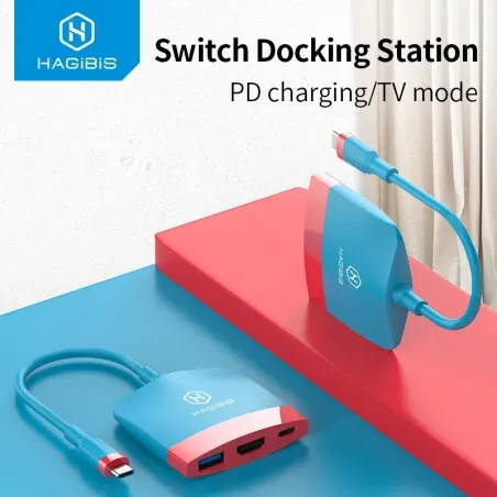 Złącze HDMI TV do Nintendo Switch - stacja dokująca - USB C - 4KSwitch