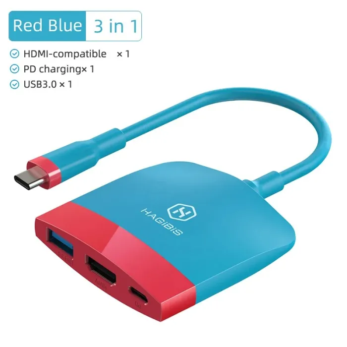 Złącze HDMI TV do Nintendo Switch - stacja dokująca - USB C - 4KSwitch