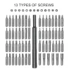 Precision screwdriver set - magnetic - 63 in 1 - repair toolsScrewdrivers