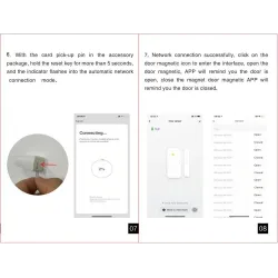 Inteligentny czujnik WiFi - czujnik otwarcia / zamknięcia drzwi - WiFi - Alexa - GoogleBezpieczeństwo w domu