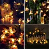Lumières LED avec abeilles - jardin - à énergie solaire - lumières de Noël
