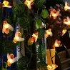 LED-lampor med bin - trädgård -soldriven - Julbelysning