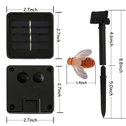 LED-lampor med bin - trädgård -soldriven - Julbelysning