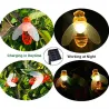 LED-lampor med bin - trädgård -soldriven - Julbelysning
