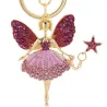 llaveroÁngel de cristal con estrella - llavero
