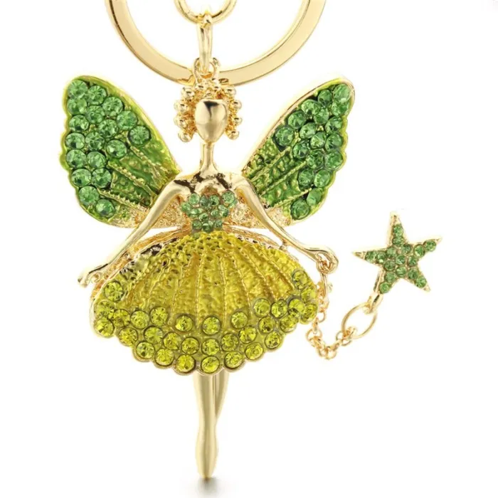 llaveroÁngel de cristal con estrella - llavero