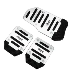 Couvre-pédale antidérapant pour voiture - pédales - aluminium 3 pièces
