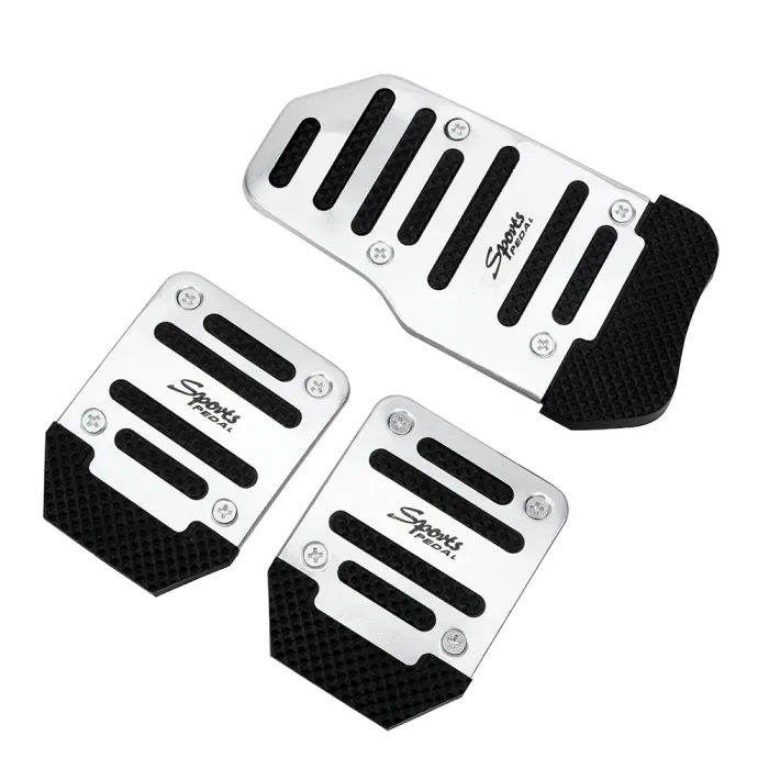 Couvre-pédale antidérapant pour voiture - pédales - aluminium 3 pièces