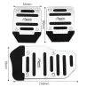 Couvre-pédale antidérapant pour voiture - pédales - aluminium 3 pièces