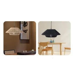 30cm Paper Rope Lampshade Hand Knit Vintage Lamp Shade Light Cover Ceiling Pendant Creative Retro Garden Style DIY Lampshade