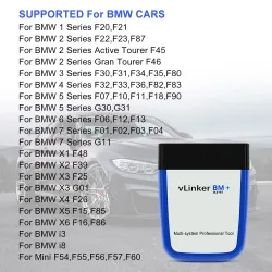 Vgate vLinker BM - OBD2 - BMW - ELM327 V2.2 - PK ELM 327 - Bluetooth - WiFi - bilskanner / diagnostikverktyg