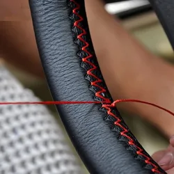 Couvre volant de voiture à faire soi-même - réparation - avec aiguille et fil - cuir