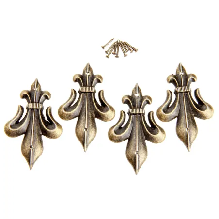 Ottone antico - paraspigoli decorativi per mobili 4 pezzi