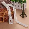 Elegant elastisk belte med perler og krystaller