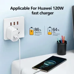 120W 10A - USB to Type C - super fast charging - data cable - for Samsung Xiaomi HuaweiCables
