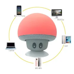 Mini altoparlante Bluetooth - wireless - con ventosa - a forma di fungo