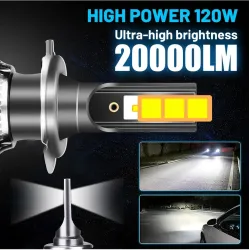 Phare LED Dualvision - 20000LM 120W - 4300K 6500K 8000K PTF
