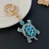 Kristallen schildpad sleutelhanger - roze - wit - turquoise - groenSleutelhangers
