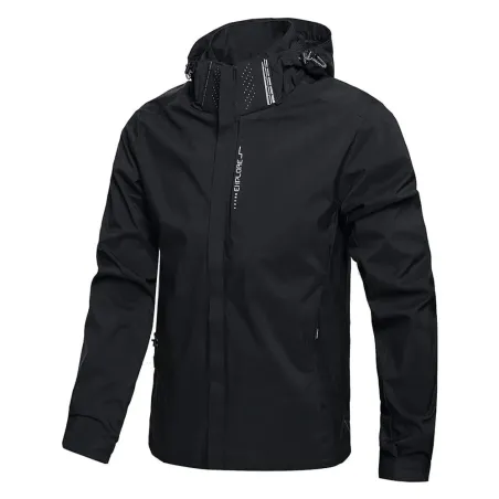 Men's waterproof rain hooded jacket - lightweight - hiking - windproofHome