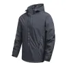 Men's waterproof rain hooded jacket - lightweight - hiking - windproofHome