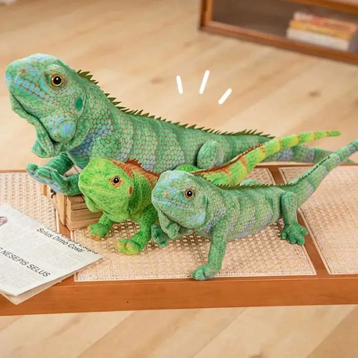 Peluche caméléon 65cm/95cm - reptile - peluche douce
