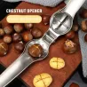 2 i 1 Rustfritt stål Quick Chestnut-åpner - Valnøtt - nøtteknekker