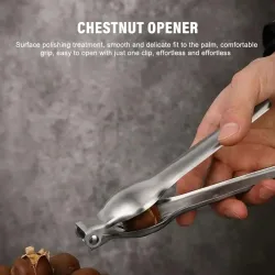Otwieracz do orzechów 2 w 1 ze stali nierdzewnej Quick Chestnut - orzech włoski - dziadek do orzechówTools