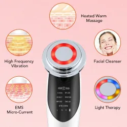 7 in 1 Face lifting device - EMS microcurrent skin - rejuvenation - LED facial - Neck firmingSkin