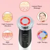 Appareil de lifting du visage 7 en 1 - Micro-courant EMS - Rajeunissement de la peau - Facial LED - Raffermissement du cou