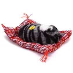 Sleeping cat plush toy with soundCuddly toys