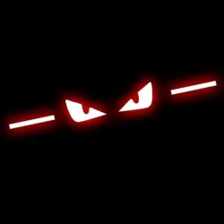 Taillight brake sticker - angry eyes - carbon fiber - protection sticker - for Chery Logo Tiggo 7Stickers