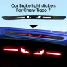 Baklys bremseklistremerke - sinte øyne - karbonfiber - beskyttelsesklistremerke - for Chery Logo Tiggo 7