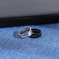Ring i rustfritt stål for menn og kvinner - trendy design
