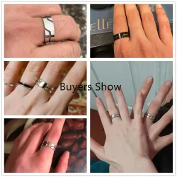 Ring i rustfritt stål for menn og kvinner - trendy design