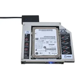 Universal aluminium SATA HDD Caddy 12.7mm box case enclosure optisk bay