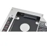 Universal aluminium SATA HDD Caddy 12.7mm box case enclosure optisk bay