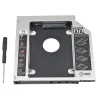 Universal aluminium SATA HDD Caddy 12.7mm box case enclosure optisk bay