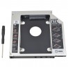 Universal aluminum SATA HDD Caddy 12.7mm box case enclosure optical bay