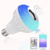 E27 - LED - RGB - Bluetooth høyttaler - musikkpære med fjernkontroll
