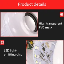 E27 - LED - RGB - Bluetooth speaker - music bulb with remote controllerE27