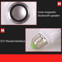 E27 - LED - RGB - Bluetooth speaker - music bulb with remote controllerE27