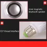E27 - LED - RGB - Bluetooth høyttaler - musikkpære med fjernkontroll