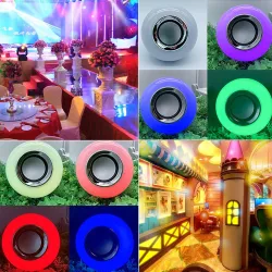 E27 - LED - RGB - Bluetooth høyttaler - musikkpære med fjernkontroll