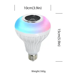 E27 - LED - RGB - Bluetooth speaker - music bulb with remote controllerE27