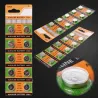 AG10 189 LR54 155V SR54 389 189 LR1130 cell mynt alkaliskt batteri 10 st