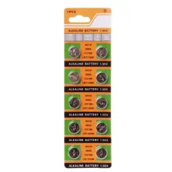 Pile bouton alcaline AG10 189 LR54 155 V SR54 389 189 LR1130, 10 pièces