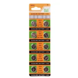 AG10 189 LR54 155V SR54 389 189 LR1130 celle mønt alkalisk batteri 10 stk.