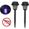 Lampe anti-moustiques à LED à énergie solaire - Lampe de jardin pour pelouse - 2 pièces