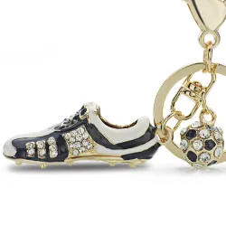 Chuteira de futebol com strass - chaveiro