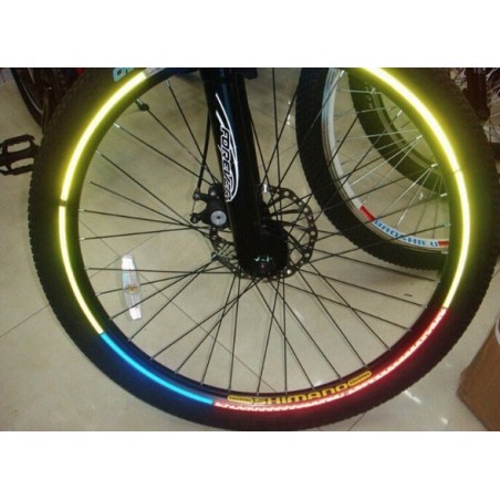 Bicycle wheel rim reflective stickerLights